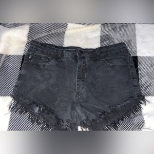 Black fringed shorts!